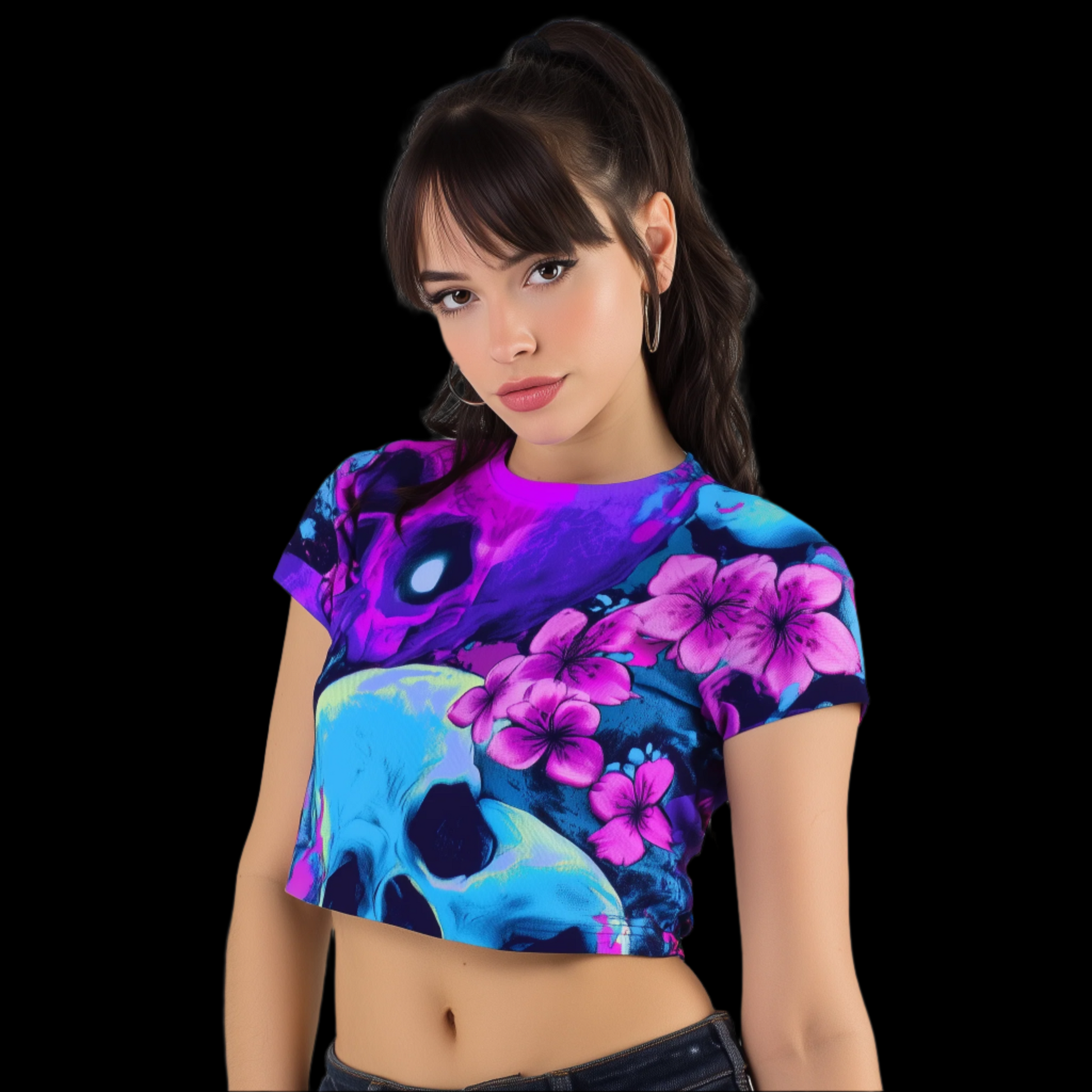 SKULL CROP TOP